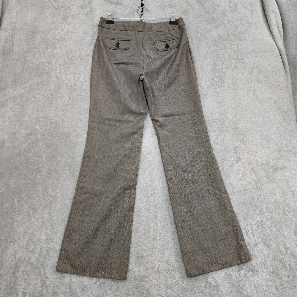 Vtg Y2k Banana Republic Martin Fit 6 30x32 Wool Pants Sharkskin Brown Wide Leg - Picture 2 of 9